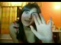 I see a sexy Arab female dancing naked for me while sporting little, cheerful tits.